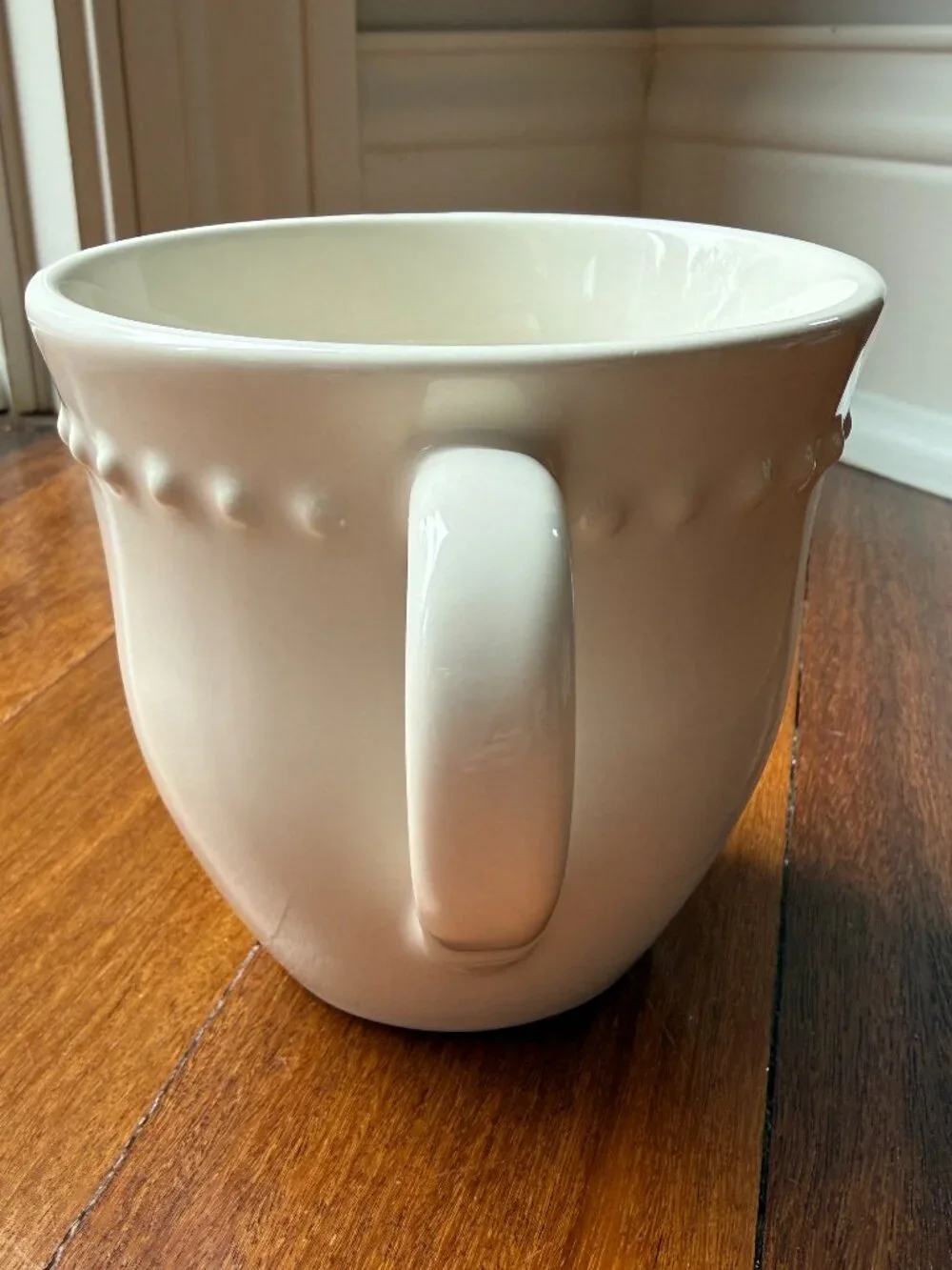Pottery Barn Cream / Off White Emma Mug with B Initial